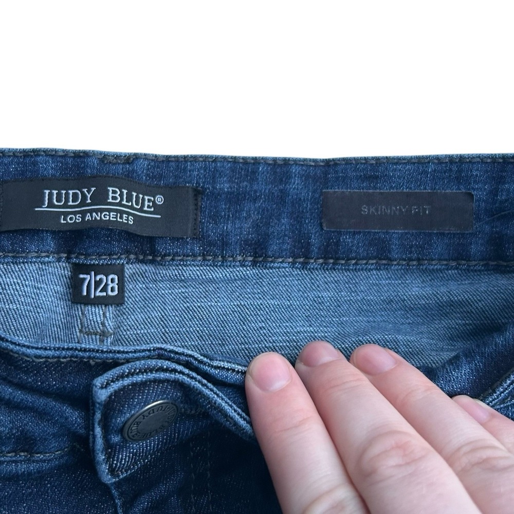 Judy Blue Skinny Fit Jeans Women's 7/28 Dark Wash High‎ Rise Stretch Denim Pants - Picture 4 of 7